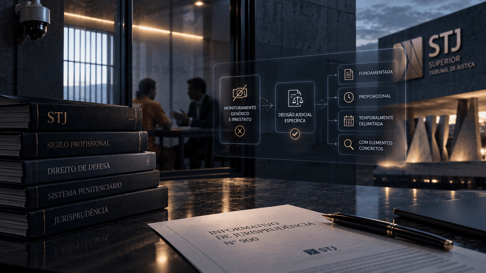 STJ limita monitoramento de conversas entre advogados e clientes no sistema prisional